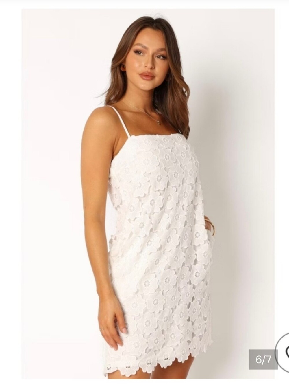 NWT Petal & Pup White Floral Lace Overlay Dress - Trinny Mini Dress
